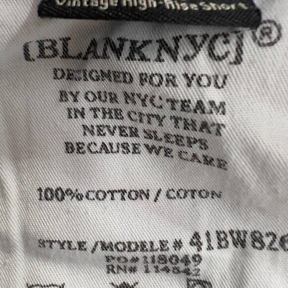 Blank NYC The Barrow Vintage High-Rise Distressed Denim Blue Shorts Women's 29 - Picture 6 of 7